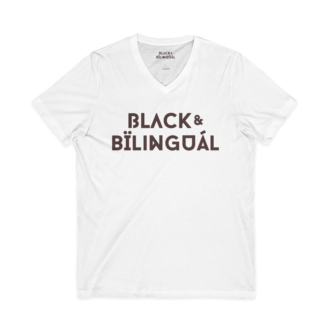 Bilingual Empowerment Tee - Black & Bilingüal V-Neck Shirt